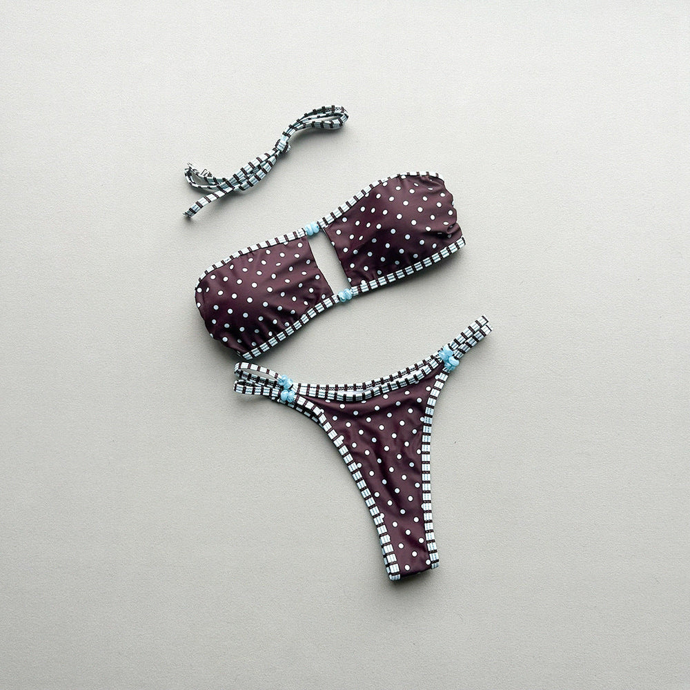 Bikini Sexy Tube Top Bikini Split Women Swimsuit Swimsuit for Women