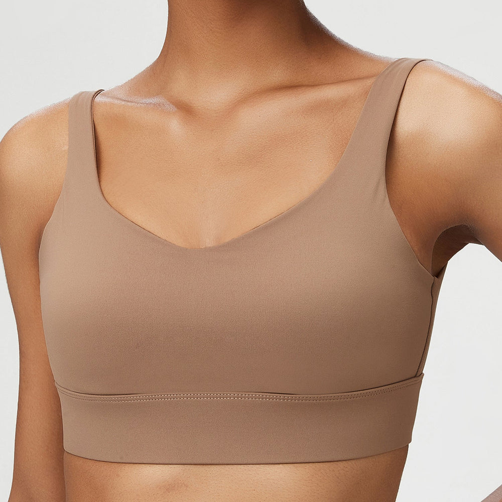 Sports Bra Women Buckle Yoga Bra Fixed Cup Sports Bra Fitness Vest