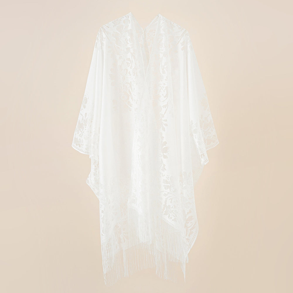 Lace Large Shawl Leaky Lace Cardigan Sun Protection Clothing Beach Cover Up Sun Protection Shawl