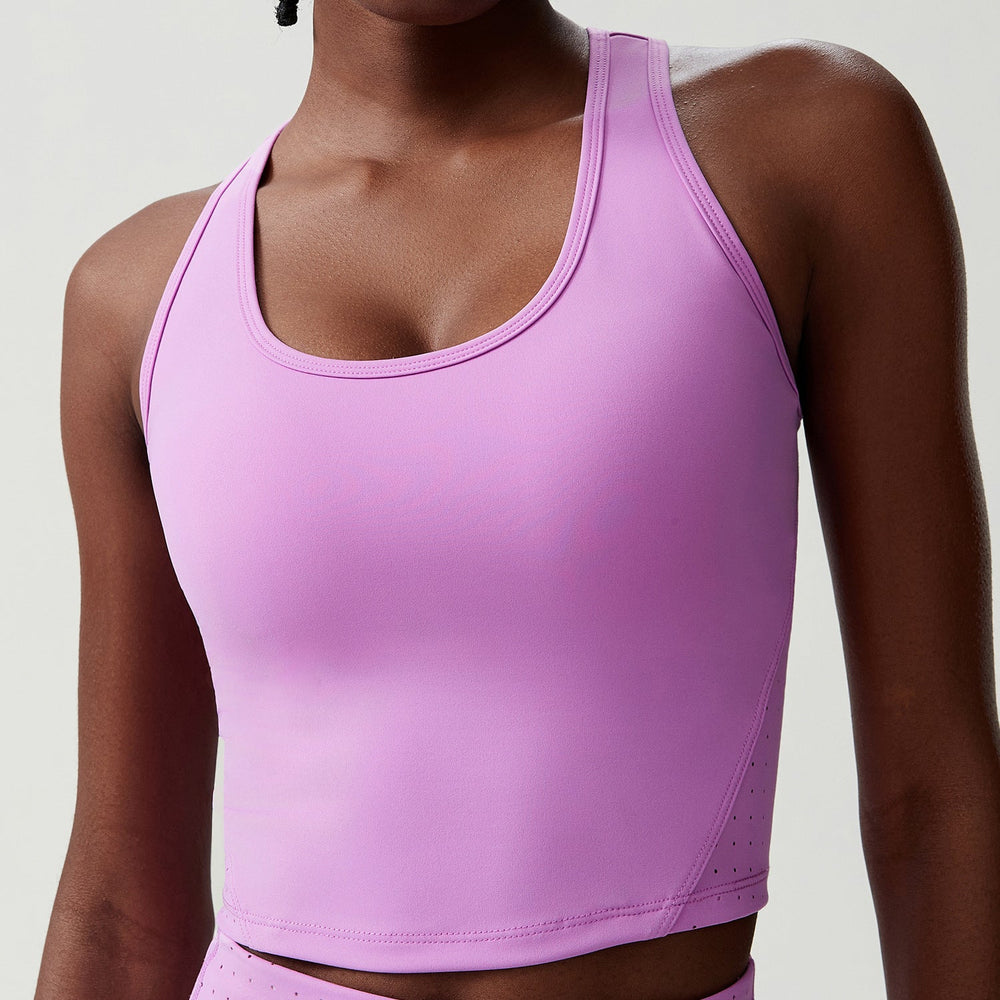 Women with Chest Pad Yoga Fitness Running Top Badminton Vest