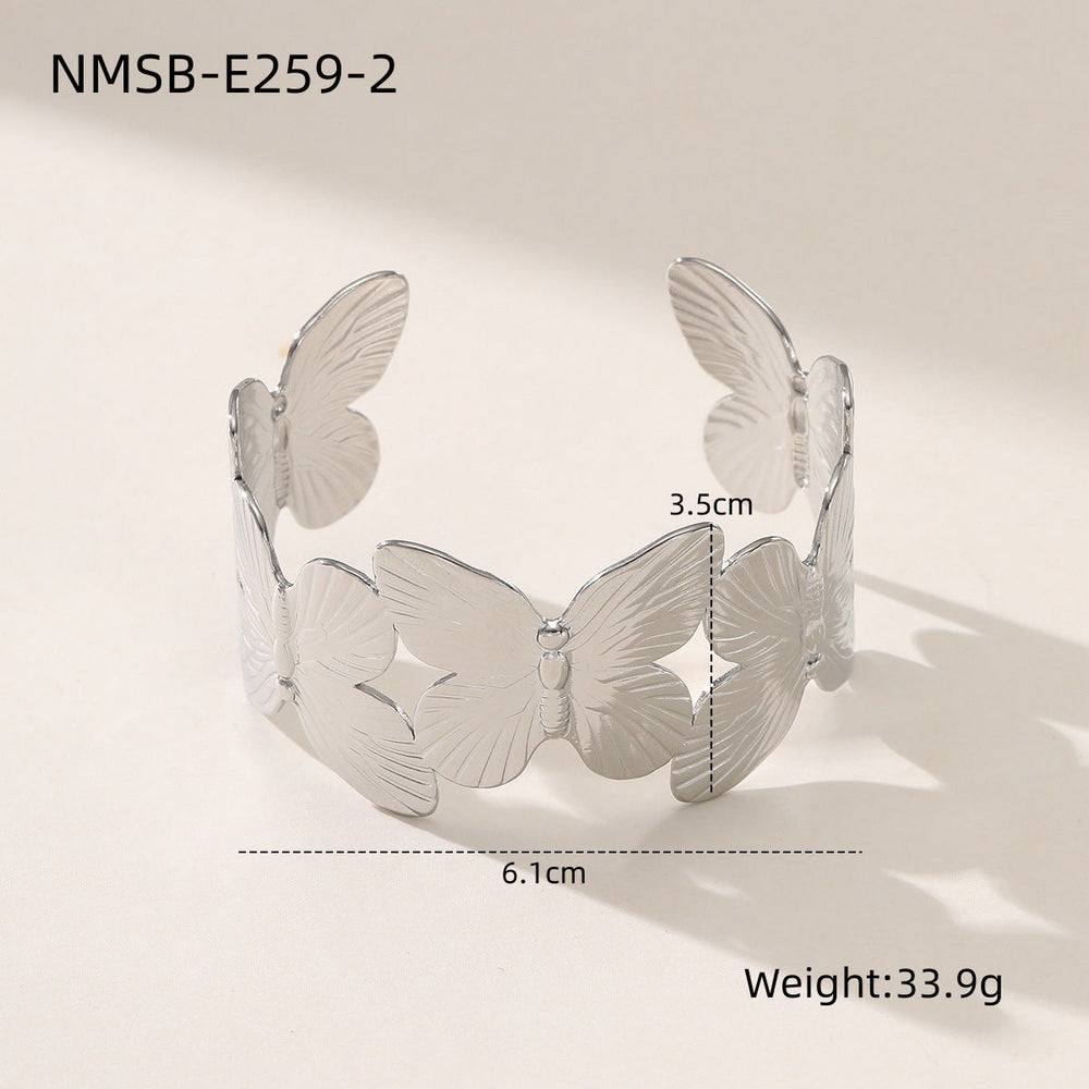 Niche Design 18K Gold Titanium Steel Butterfly Bracelet Women Cold Light Luxury Bracelet Does Not Fade