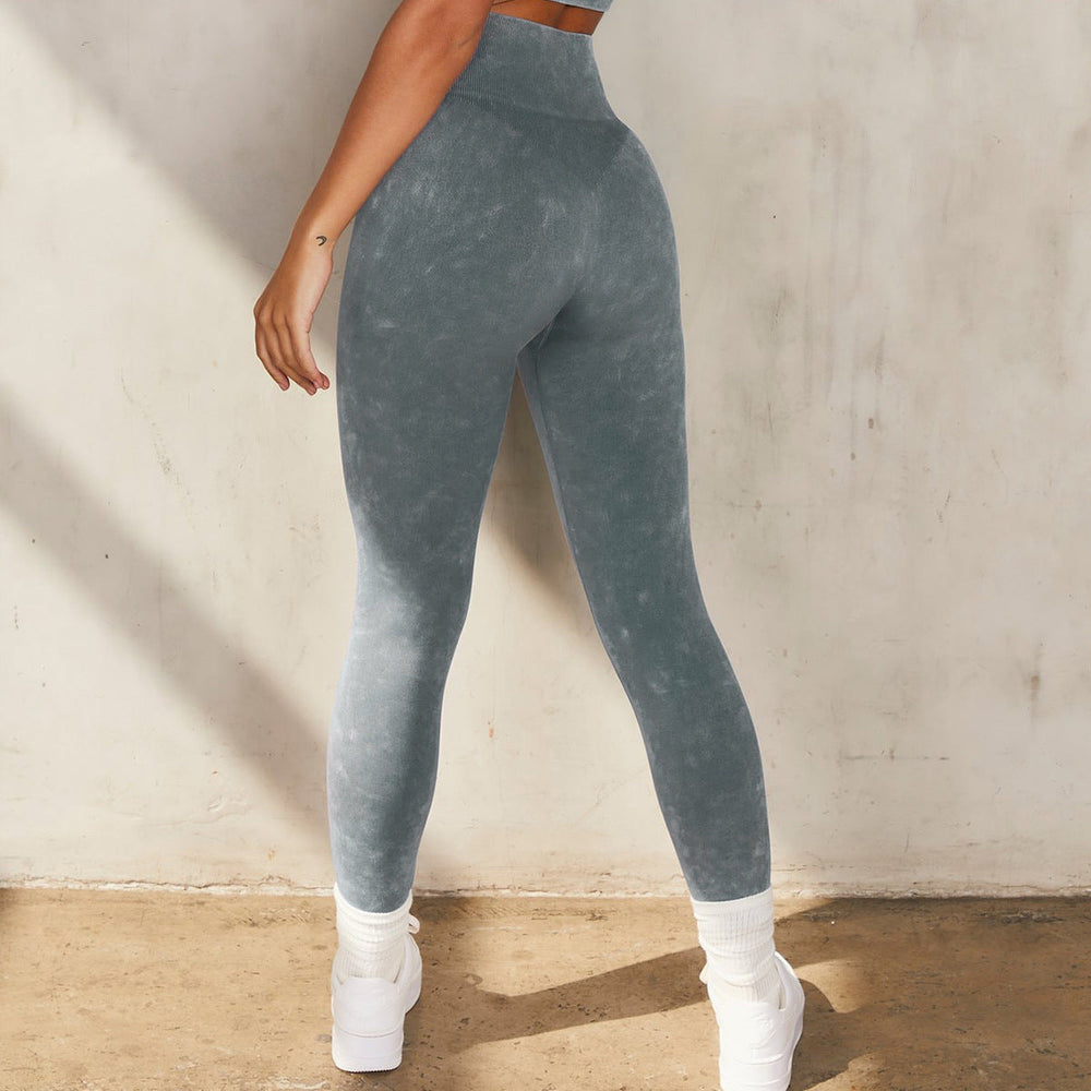 Seamless Stone Washed Workout Bra Shorts Sports Suit Running Body Tight Five Piece Set