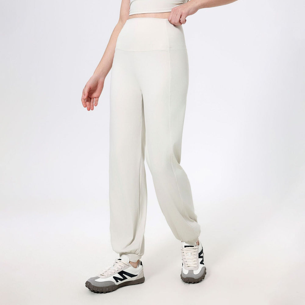 High Waist Belly Contracting Sports Loose Straight Ankle Tied Trousers Women Quick Drying Running Fitness Pants Nude Feel Yoga Pants