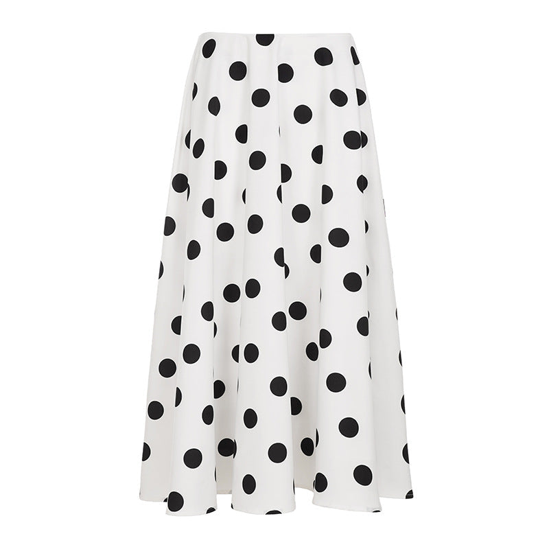 Women Wear Polka Dot Printed Dress Sexy Sexy Vacation A line Slimming Skirt