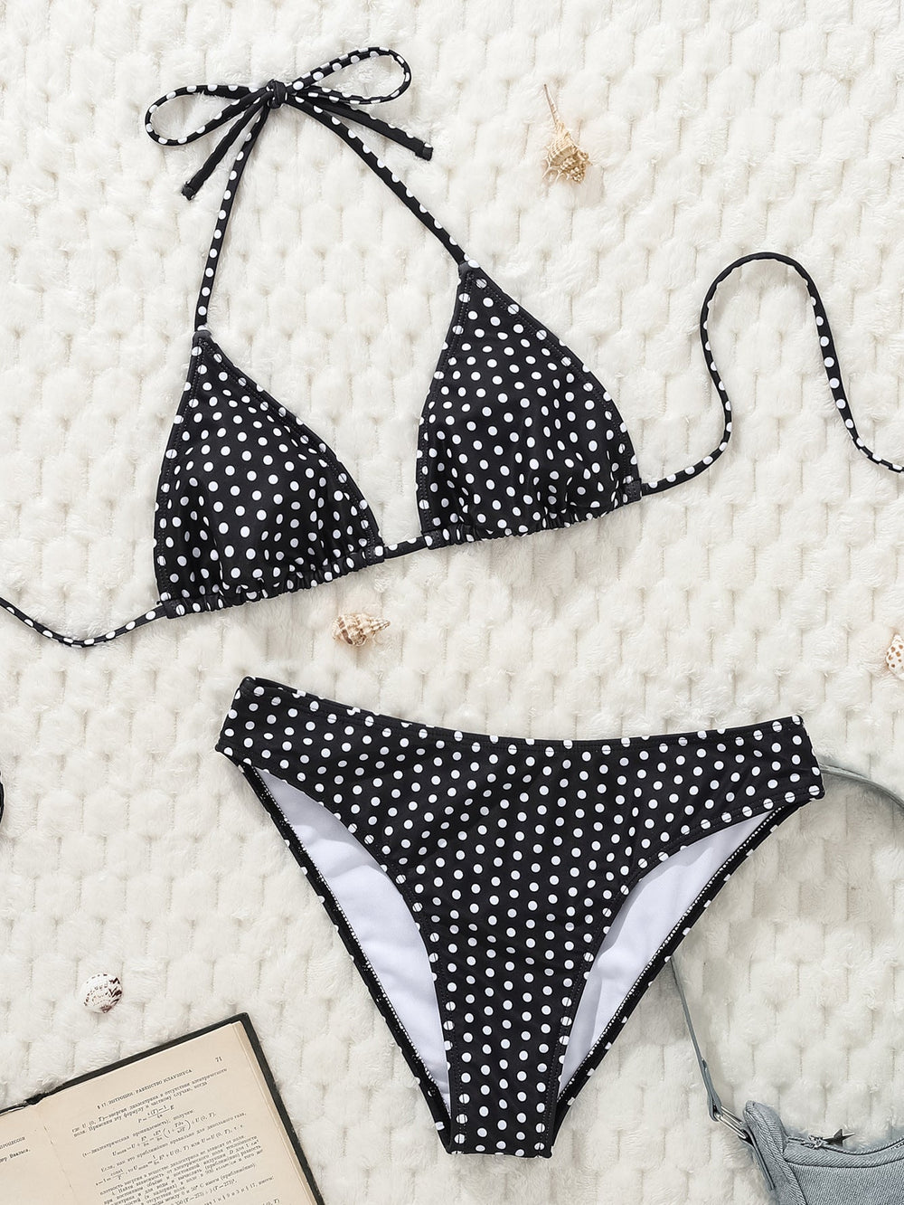 Bikini Polka Dot Printed Sexy Strap Split Swimsuit Spring Vacation Bikini