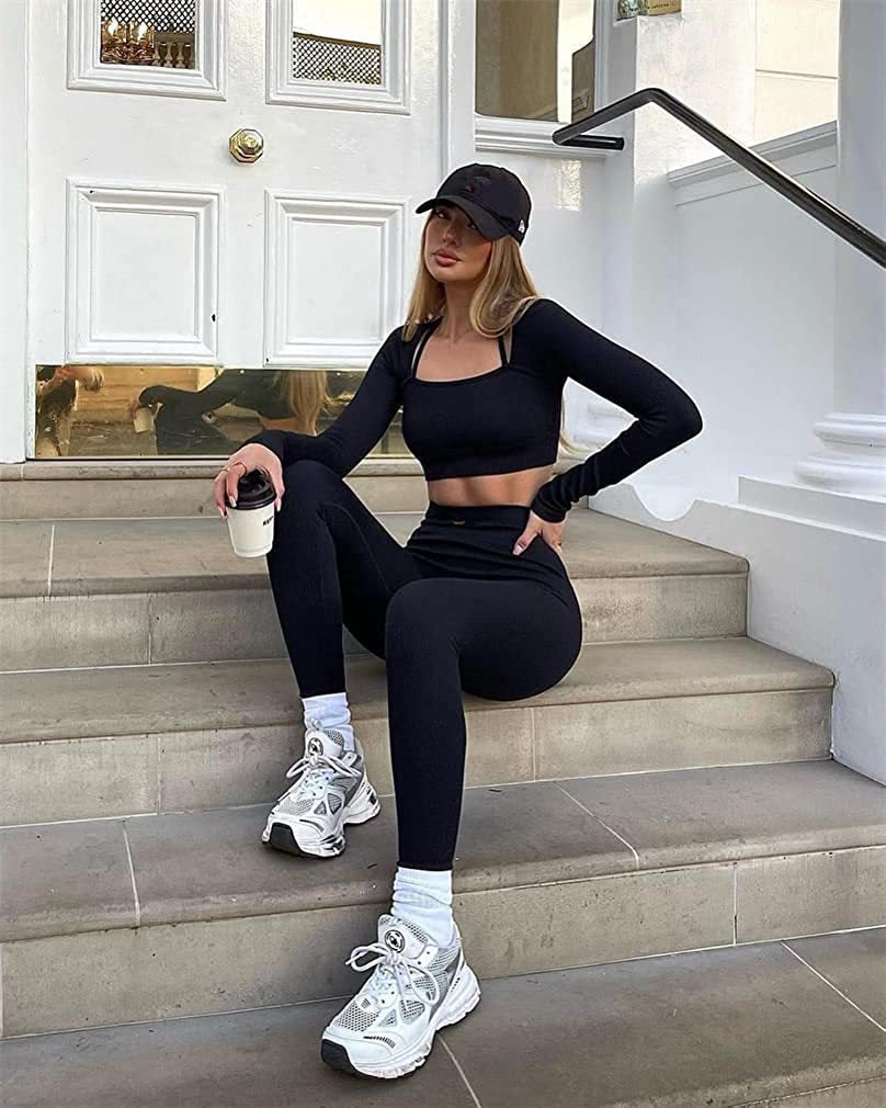 Women Pants Yoga Leggings Workout High Waist Workout Pants Trousers