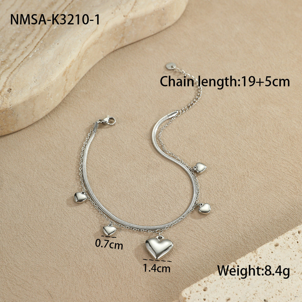Summer Ocean Stainless Steel Anklets Starfish Shell Love Niche Exquisite Foot Ornaments