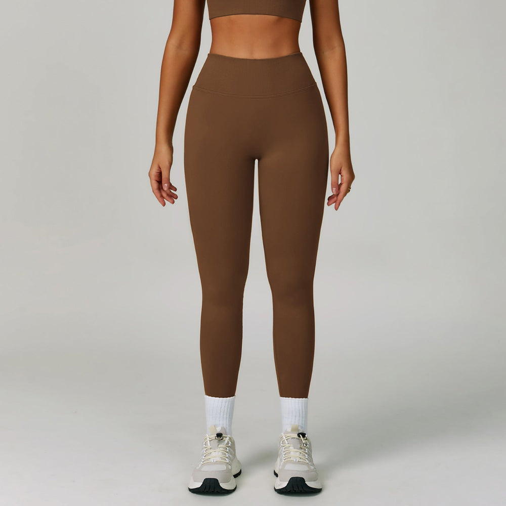 Sollinarry Peach Hip Seamless Yoga Pants V Skinny Slimming Running Sports Quick Drying Fitness Trousers