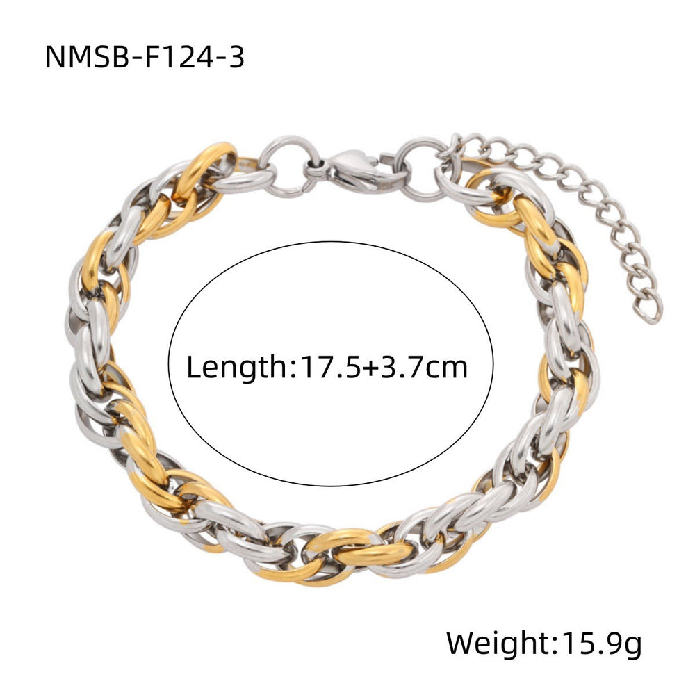 Arrival Metal Texture Titanium Steel Bracelet Niche Design 18K Real Gold High Grade Women Bracelet