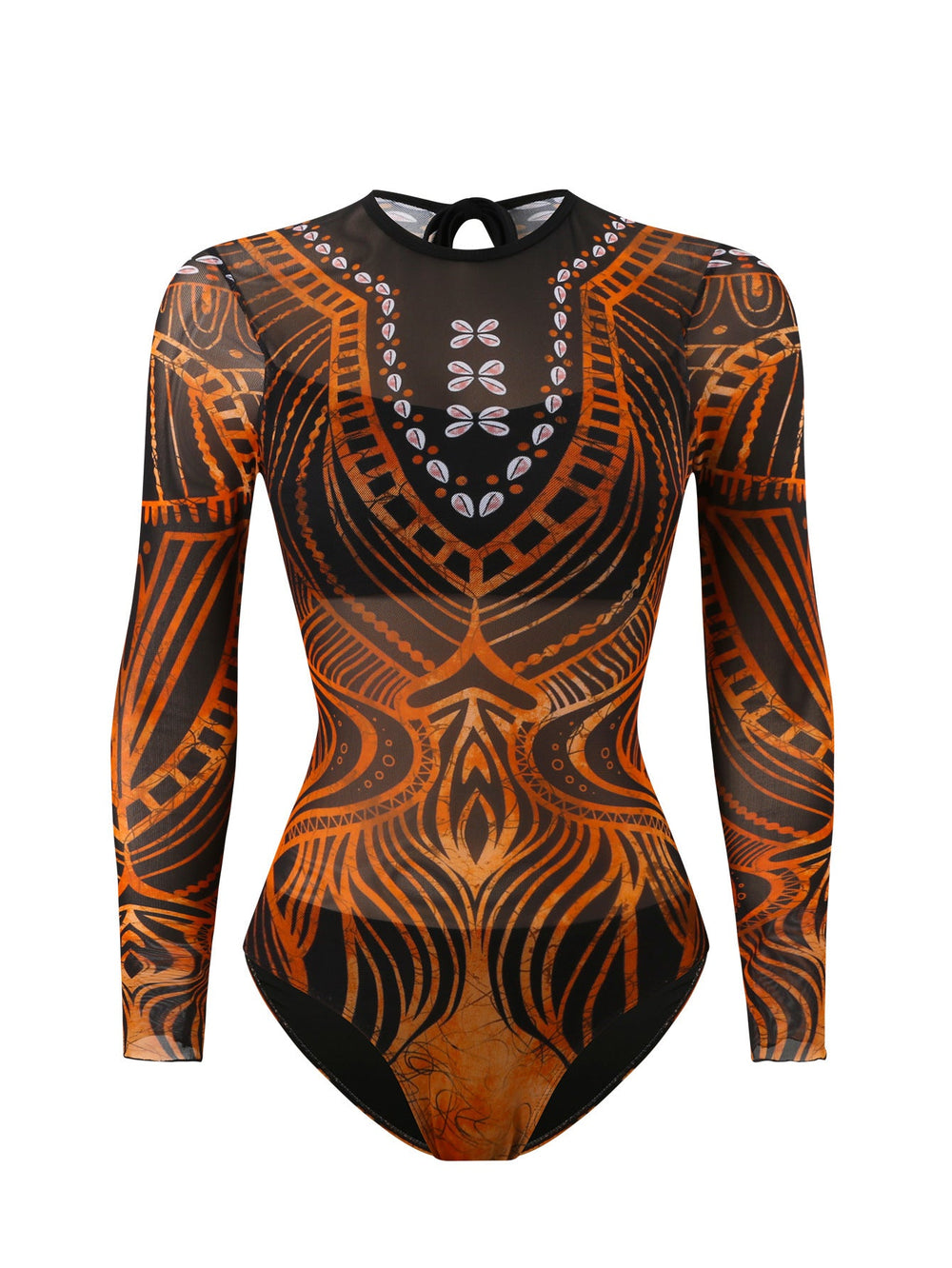 One Piece Swimsuit Women Sexy Retro Mesh Swimsuit Set Two Piece Set Long Sleeve One Piece Swimsuit Vacation Swimsuit