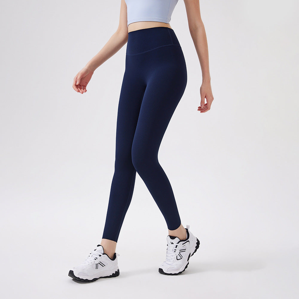Hip Lifting No Size Nude Feel Yoga Pants Women High Waist Belly Contracting Sports Hip Shaping Fitness Pants Yoga Trousers