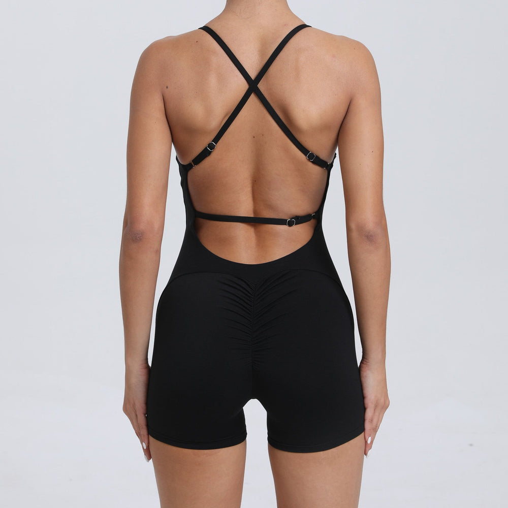 Peach Hip Raise Beauty Back Yoga Jumpsuit Women Outdoor Running Tight Sports Quick Drying Workout Clothes