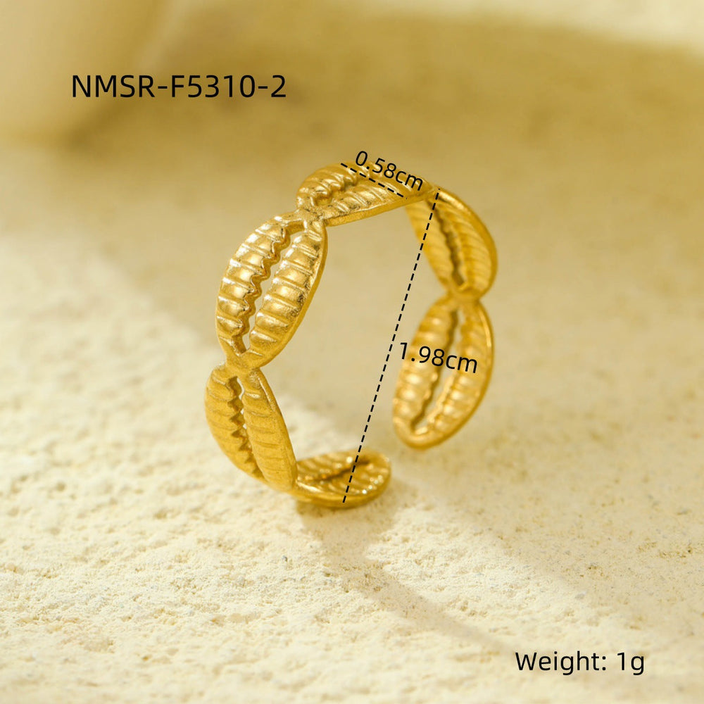Stainless Steel Open Ring Multi Layer Geometric Abstract Hollow Out Cutout All Match Earrings Accessories