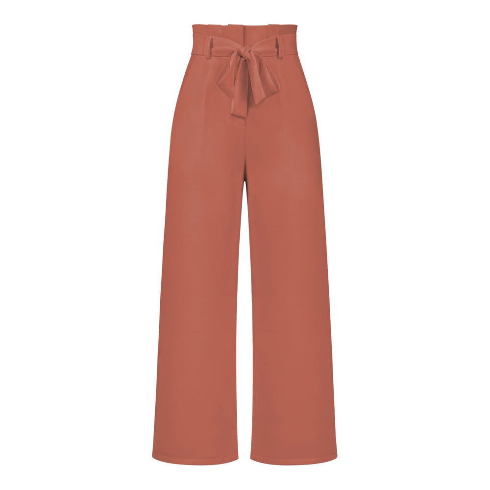Fashion Workwear Women Dress Work Pant Casual All Matching Wide Leg Trousers Belt Commuting Pants Summer