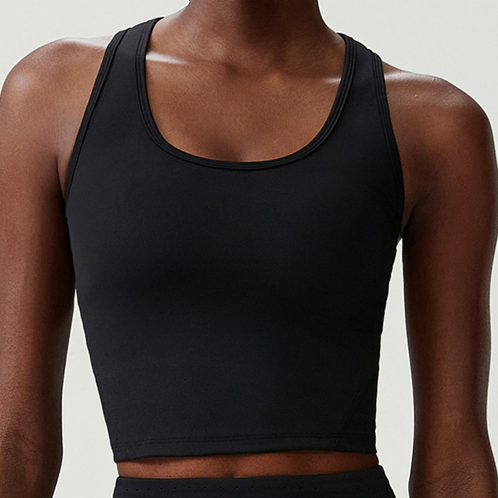 Women with Chest Pad Yoga Fitness Running Top Badminton Vest