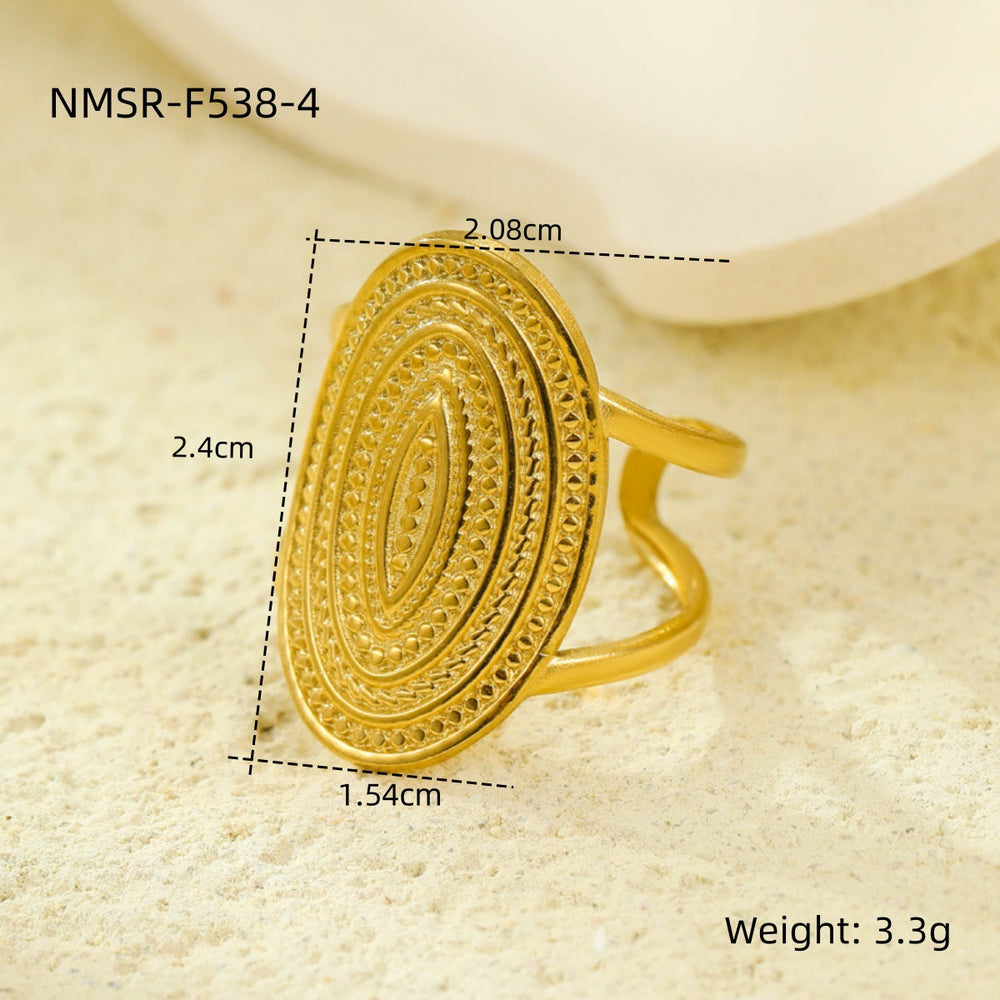 Stainless Steel Open Ring Multi Layer Geometric Abstract Hollow Out Cutout All Match Earrings Accessories
