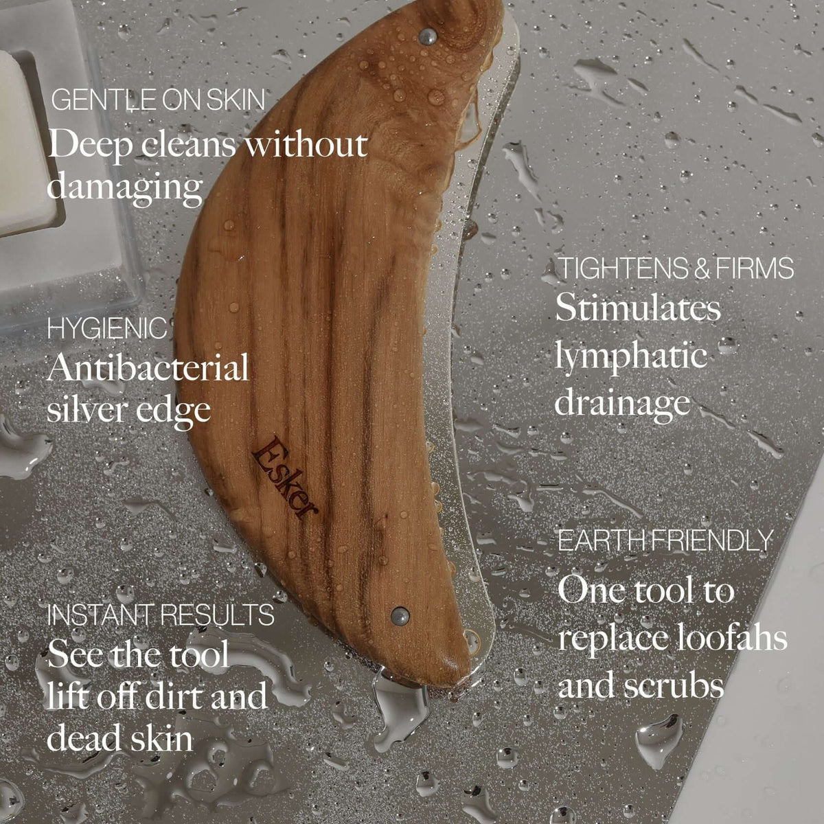 Herramienta exfoliante para el cuerpo