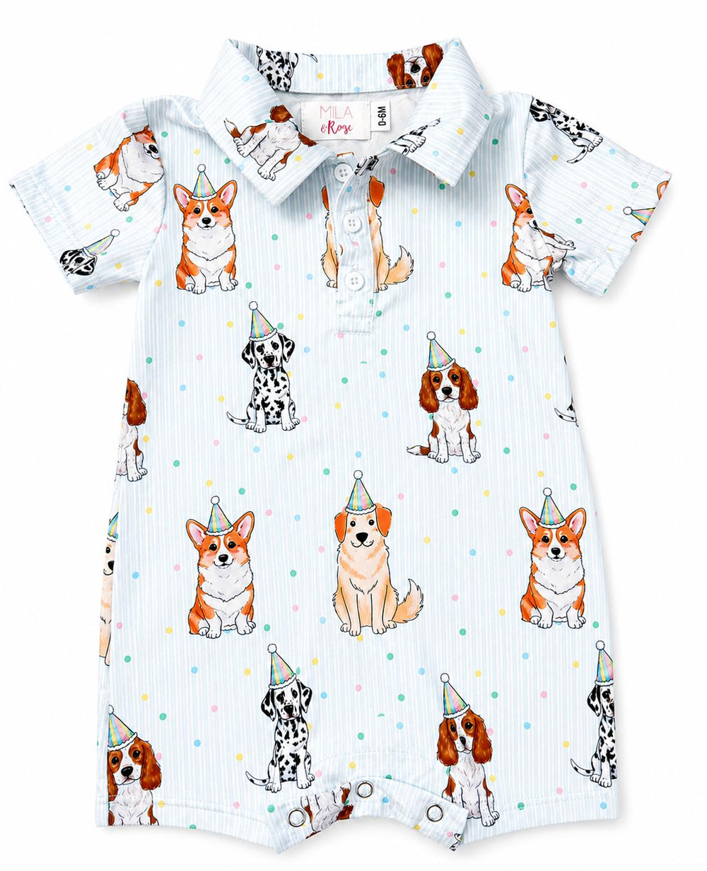 Party Pups Polo Shorty One-Piece