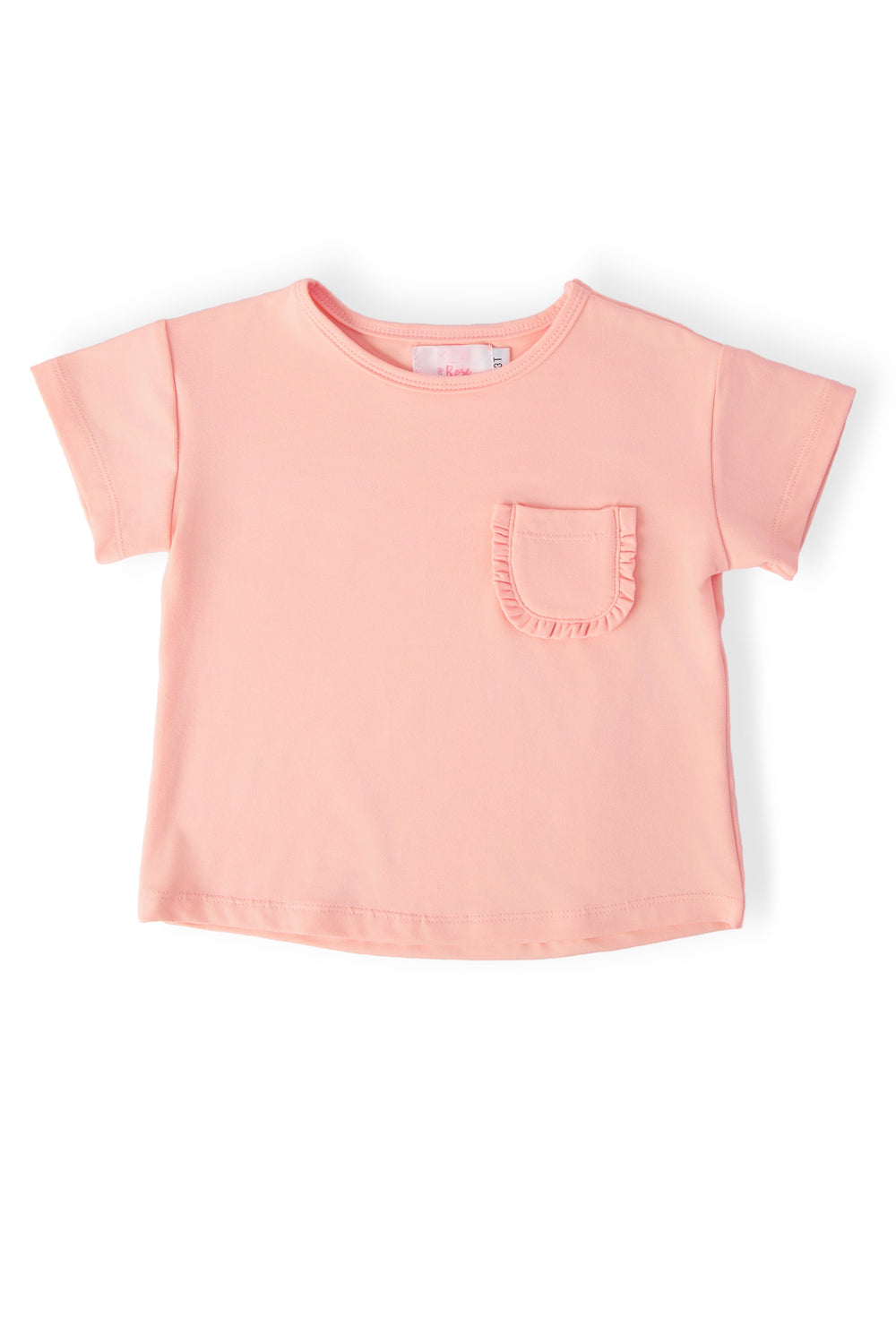 Peach Ruffle Pocket Tee