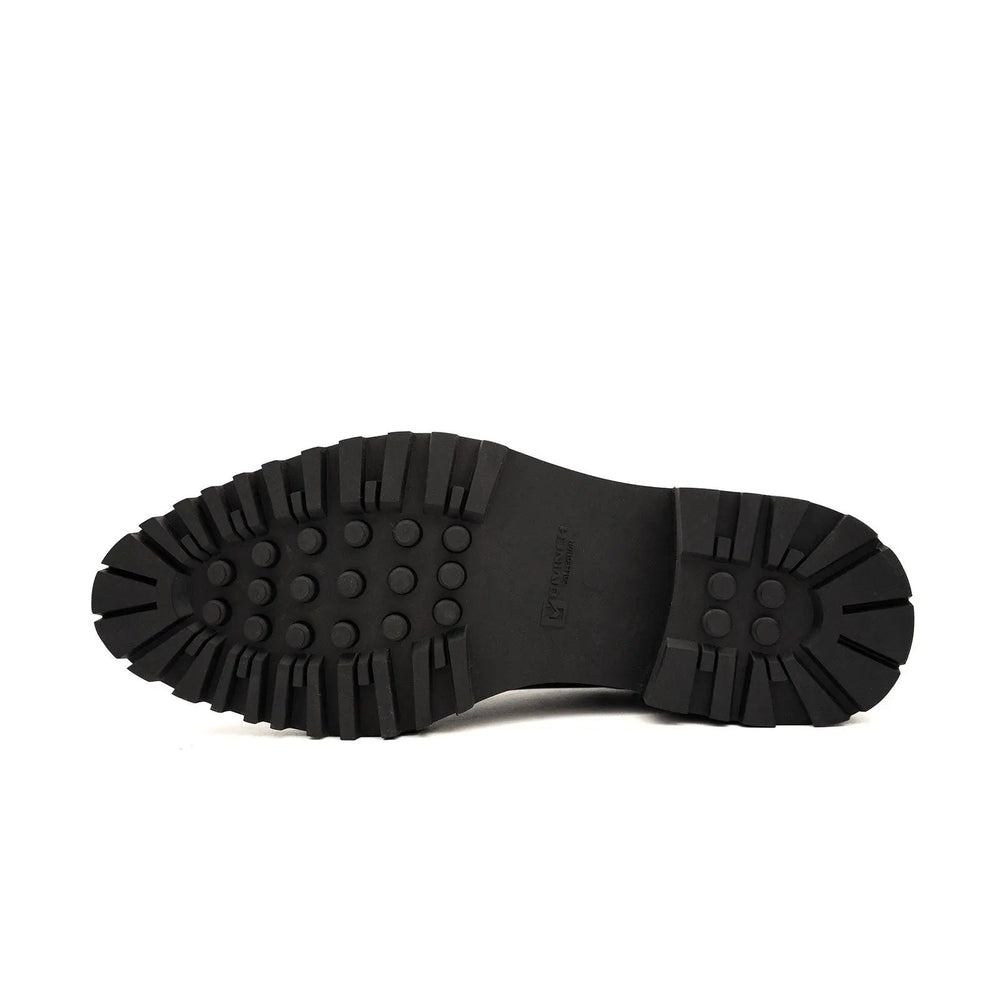 Platform Patent Combat Boots