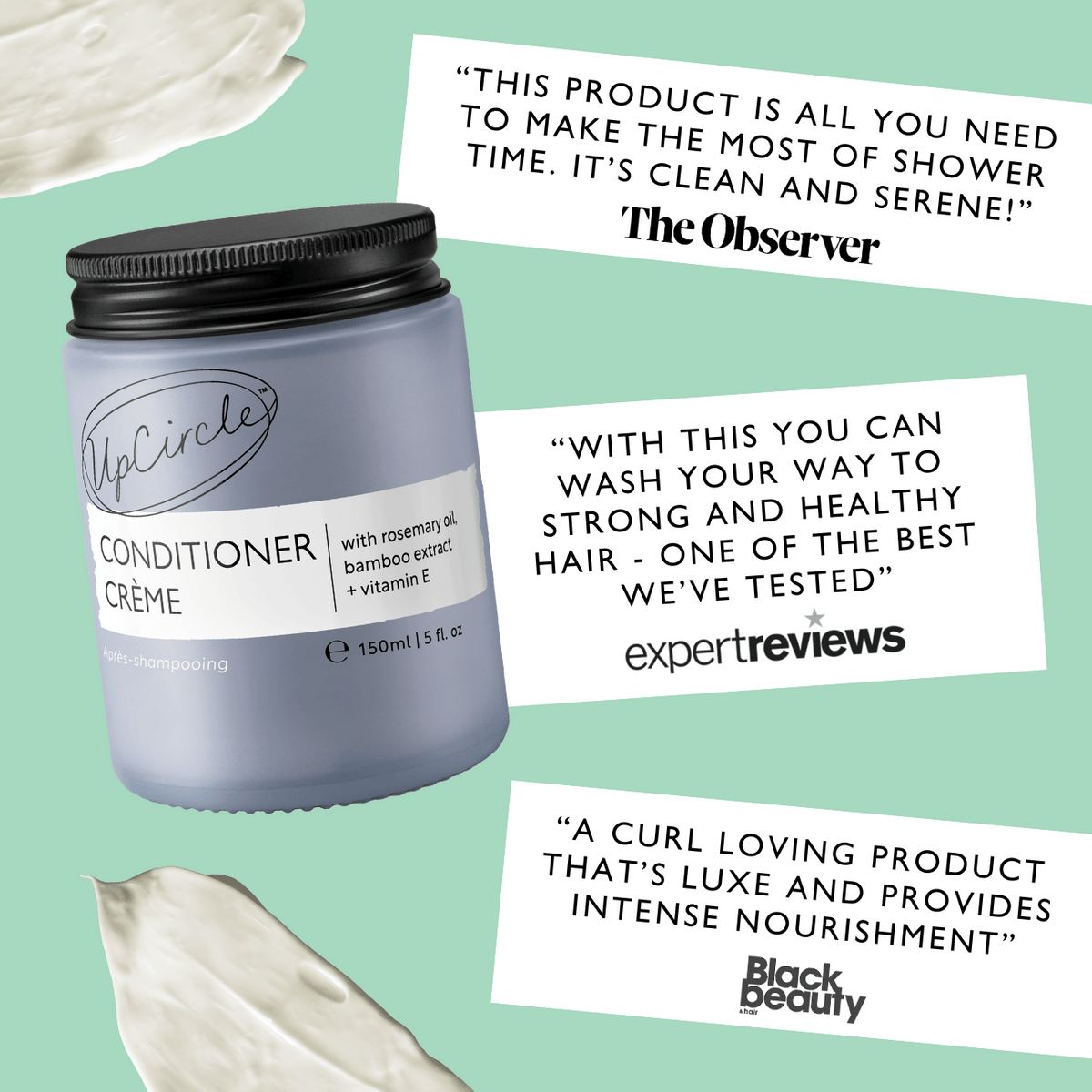 Conditioner Crème with Rosemary Oil + Bamboo Extract - Jumbo - Snipetell