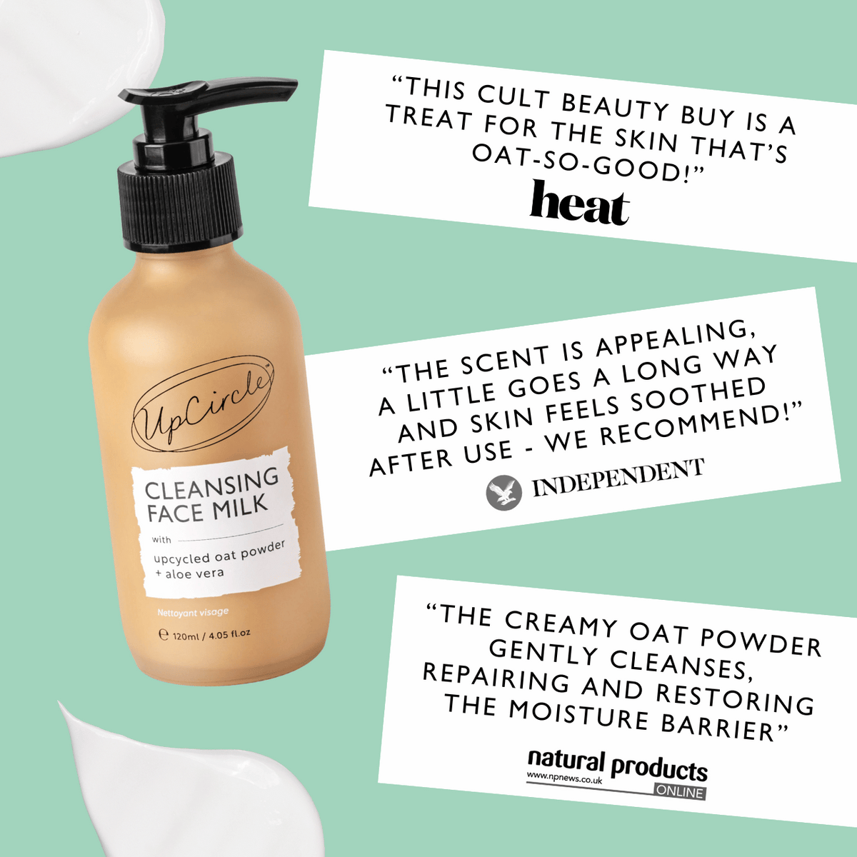 Cleansing Face Milk with Oat Powder + Aloe Vera - Snipetell
