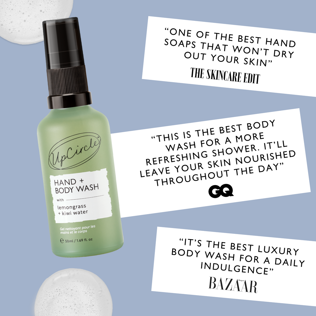 Natural Hand + Body Wash with Lemongrass - Travel Size - Snipetell
