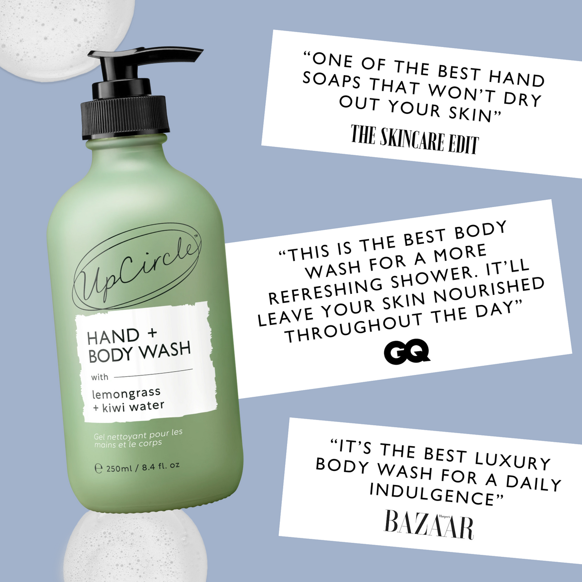 Natural Hand + Body Wash with Lemongrass - Snipetell