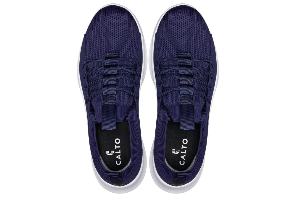CALTO - Q135 - 2.4 Inches Taller (Navy/White Sole) - Ultra Lightweight Sneakers