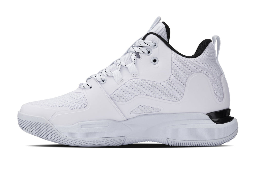 CALTO - Q394 - 3 Inches Taller (White/Black) - Basketball High-Top Sneakers