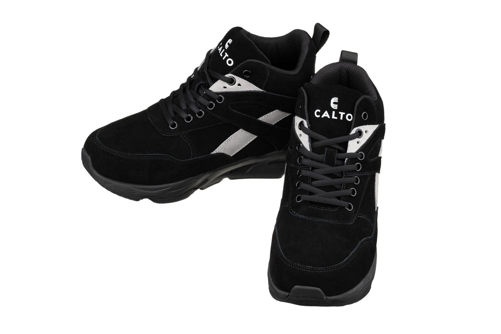 CALTO - S33594 - 4 Inches Taller (Black/Grey) - Sneakers