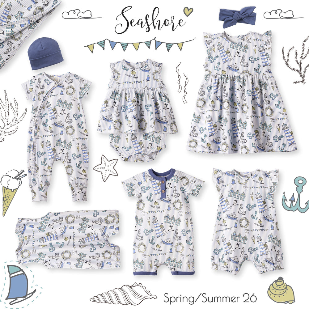 Seashore Stroller Blanket – Soft Bamboo Baby Blanket Tesa Babe