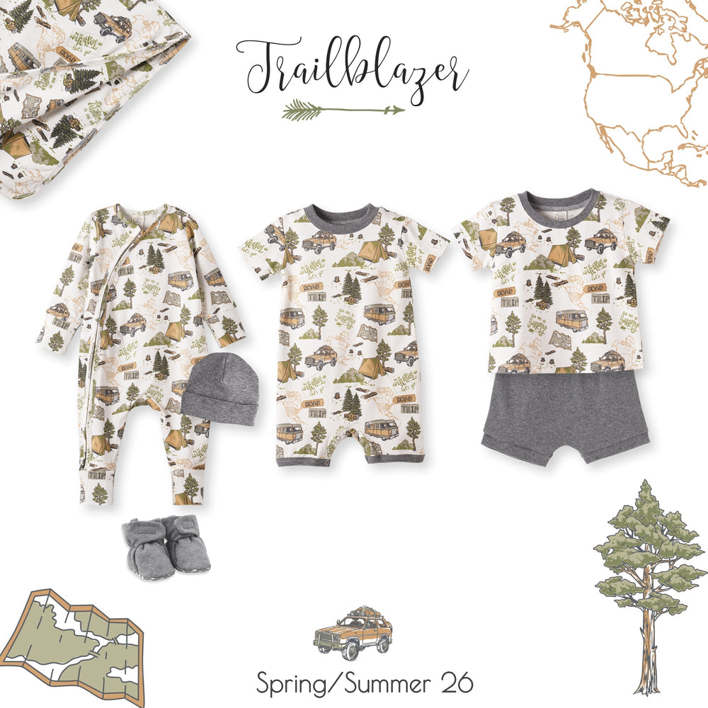 Trailblazer Bamboo T-Shirt & Cotton Shorts Set for Boys Tesa Babe