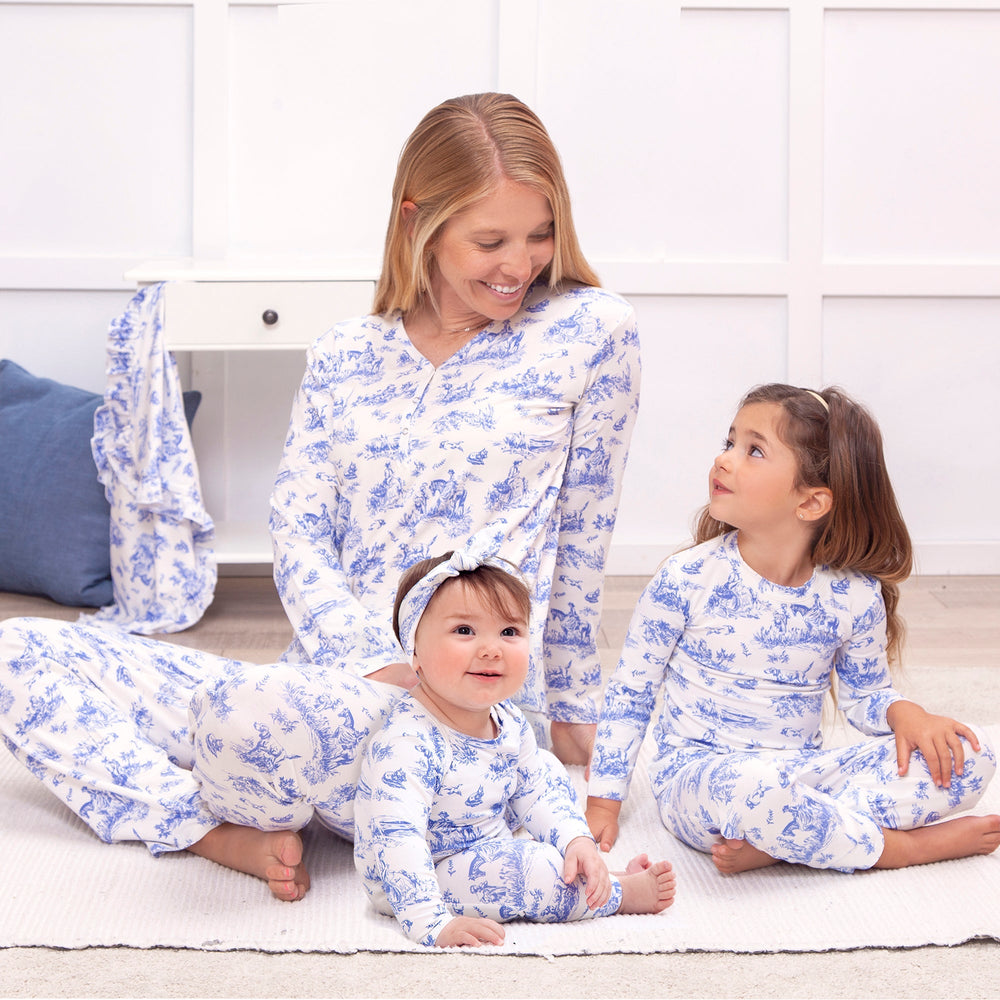 Baby Girl Toile de Jouy Bamboo Romper Tesa Babe