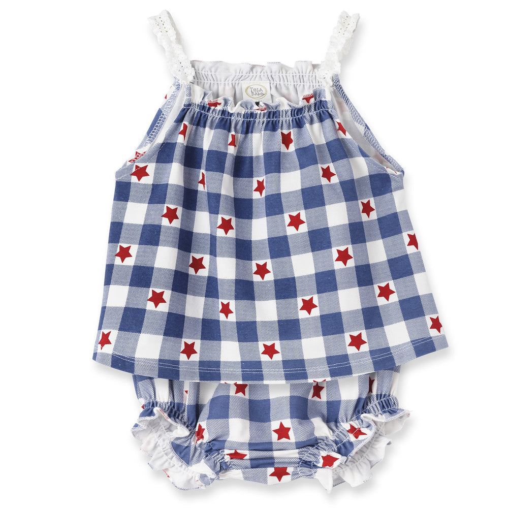 Americana Baby Bamboo Swing Top & Bloomers Set - 4th of July Tesa Babe