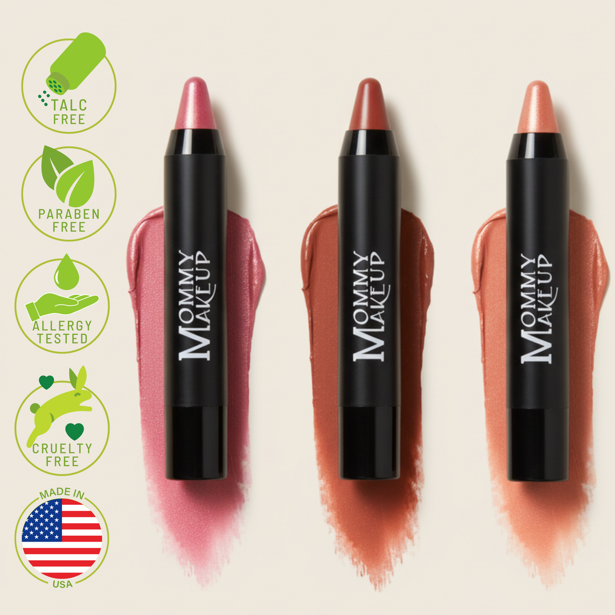 Triple Sticks Lipstick, Cream Blush, and Treatment in Riley Love - Snipetell