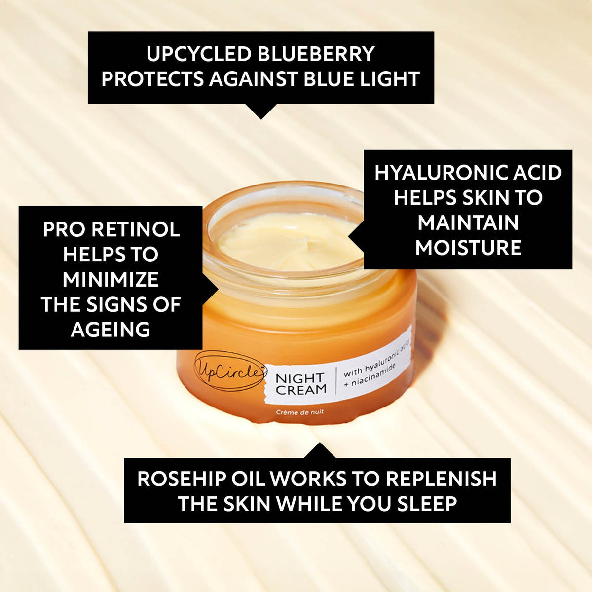 Night Cream with Hyaluronic Acid + Niacinamide - Travel Size - Snipetell