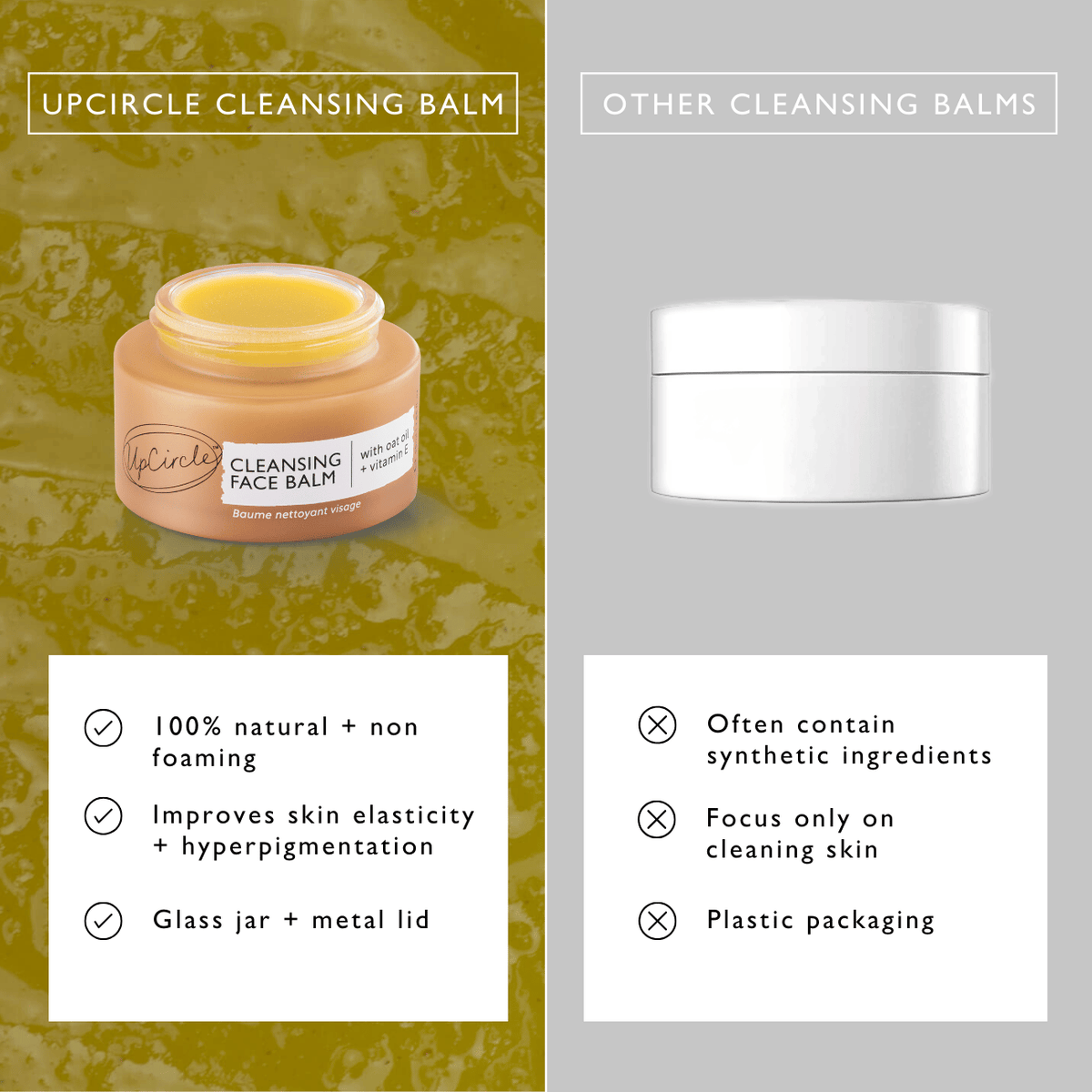 Cleansing Face Balm with Oat Oil + Vitamin E - Snipetell