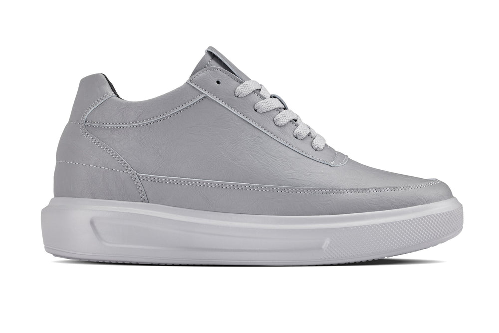 CALTO - X1648 - 2.8 Inches Taller (Pewter Grey) - Lightweight Sneakers