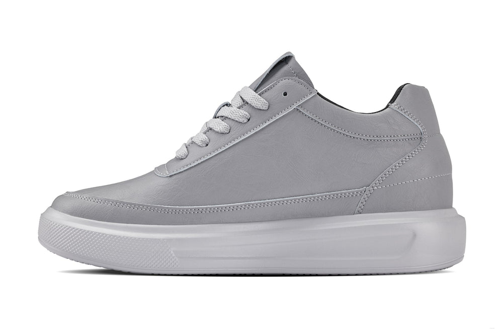 CALTO - X1648 - 2.8 Inches Taller (Pewter Grey) - Lightweight Sneakers