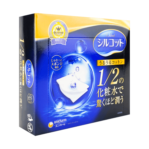 Unicharm Silcot Sponge Touch Moisturizing Cotton Pad