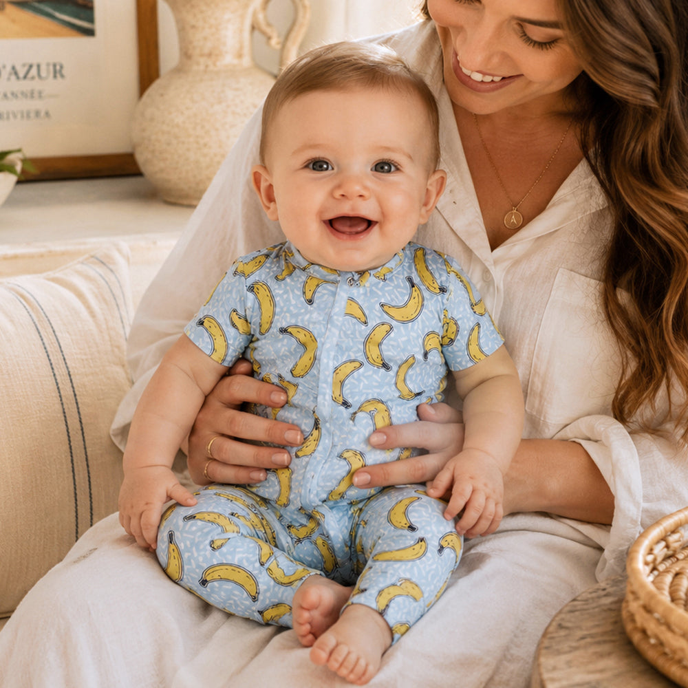 Banana Split Convertible Bamboo Zipper Romper for Baby Tesa Babe