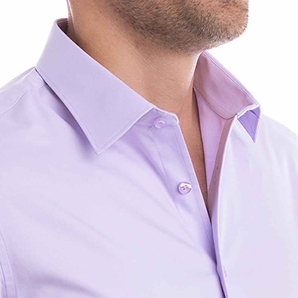 goTIELESS Ultimate Dress Shirt (Lavender) Million Dollar Collar