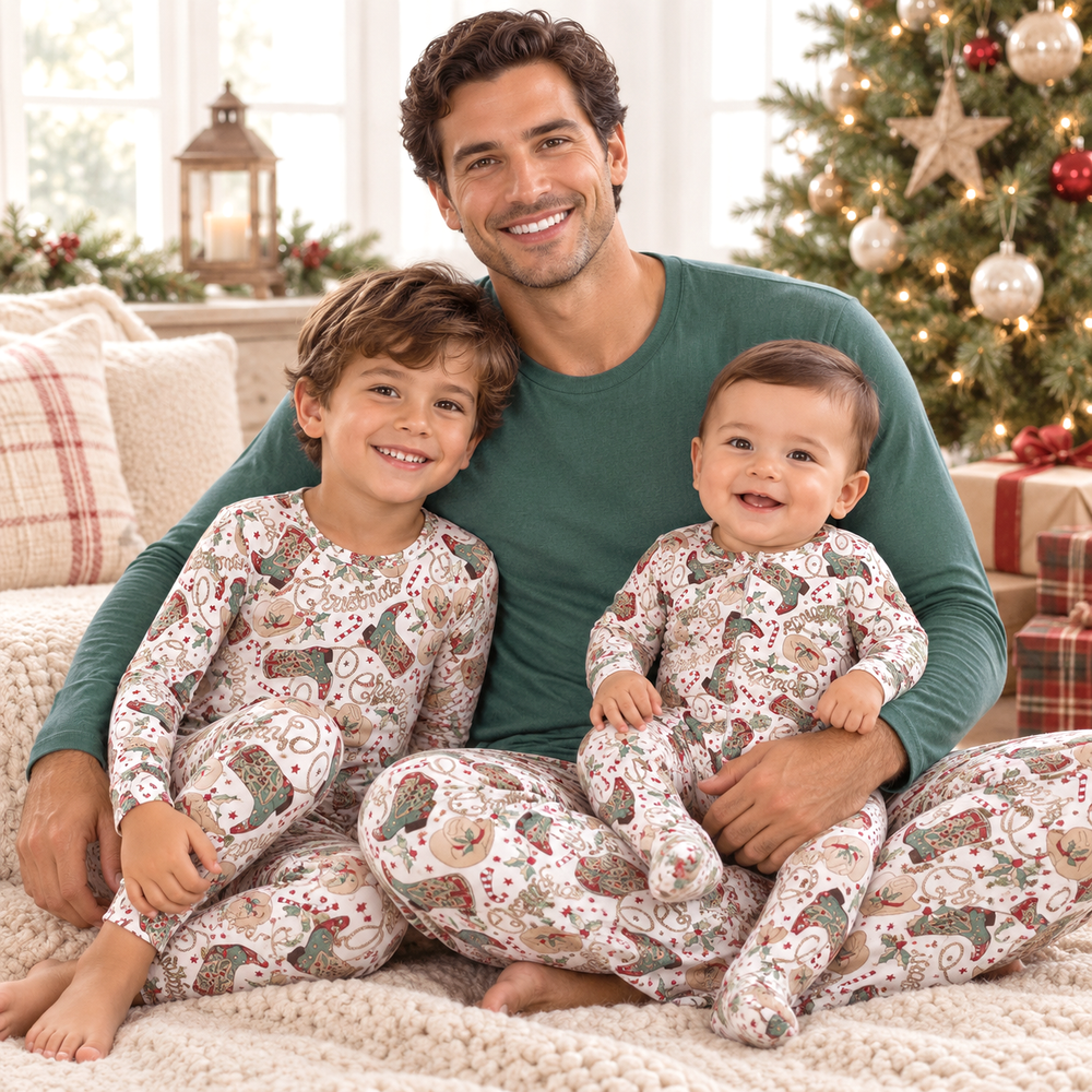 Western Christmas Pajamas for Kids – Bamboo Holiday PJs Tesa Babe