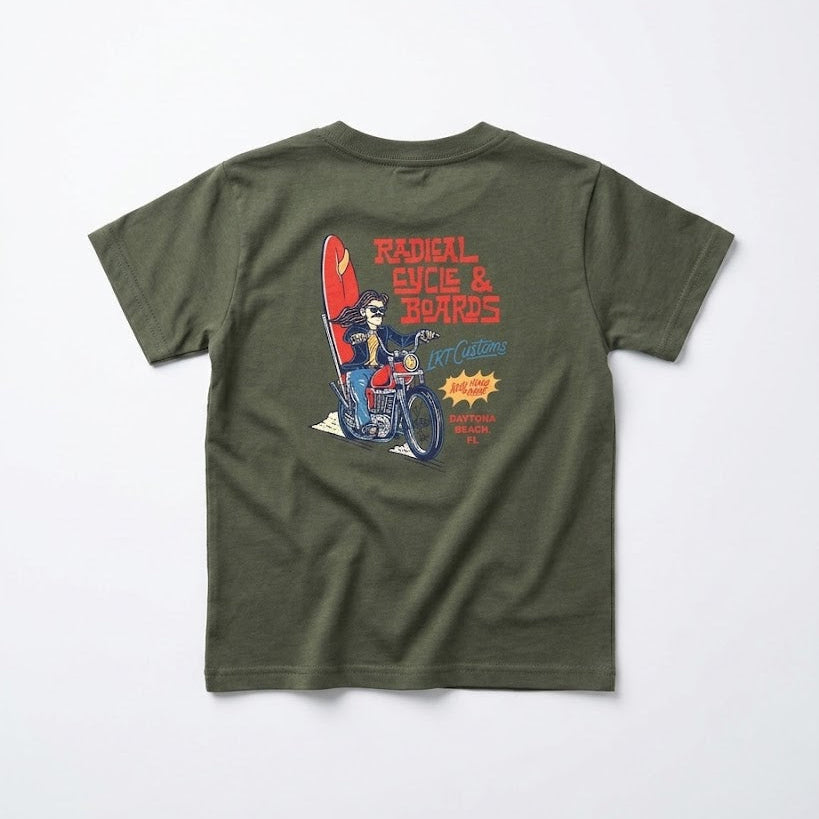 RADICAL CYCLE AND BOARDS TEE - CYPRESS