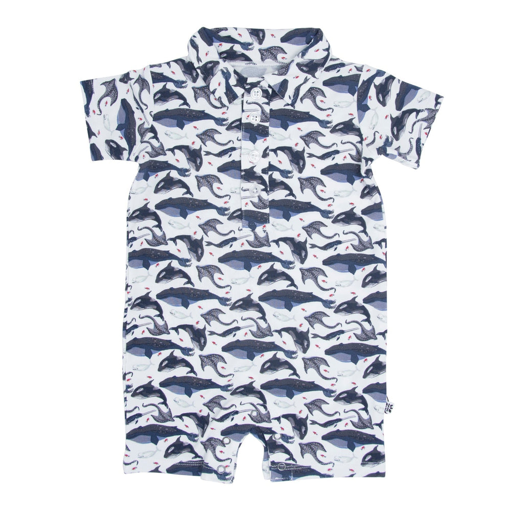 Deep Sea Creatures Whale Polo Romper