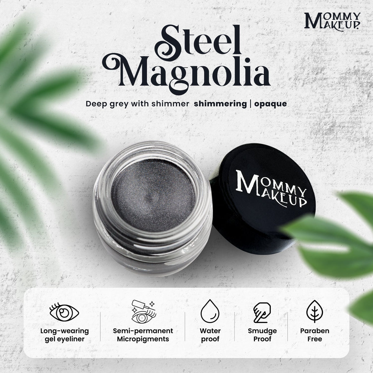 Steel Magnolia Stay Put Waterproof Gel Eyeliner w/ Micropigments - Snipetell
