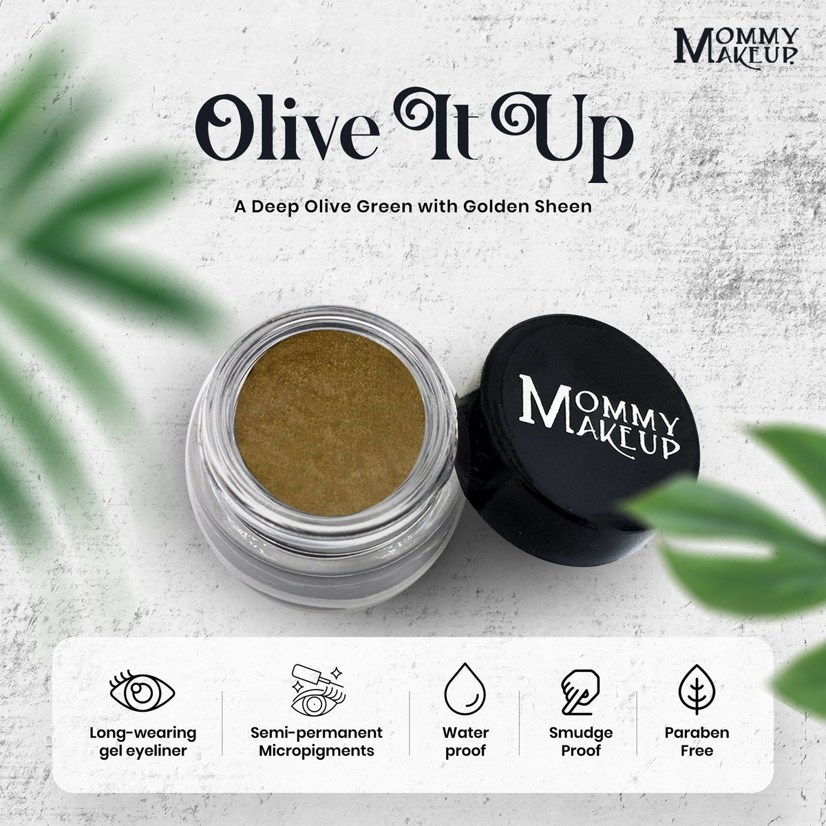 Olive It Up Stay Put Waterproof Gel Eyeliner w/ Micropigments - Snipetell