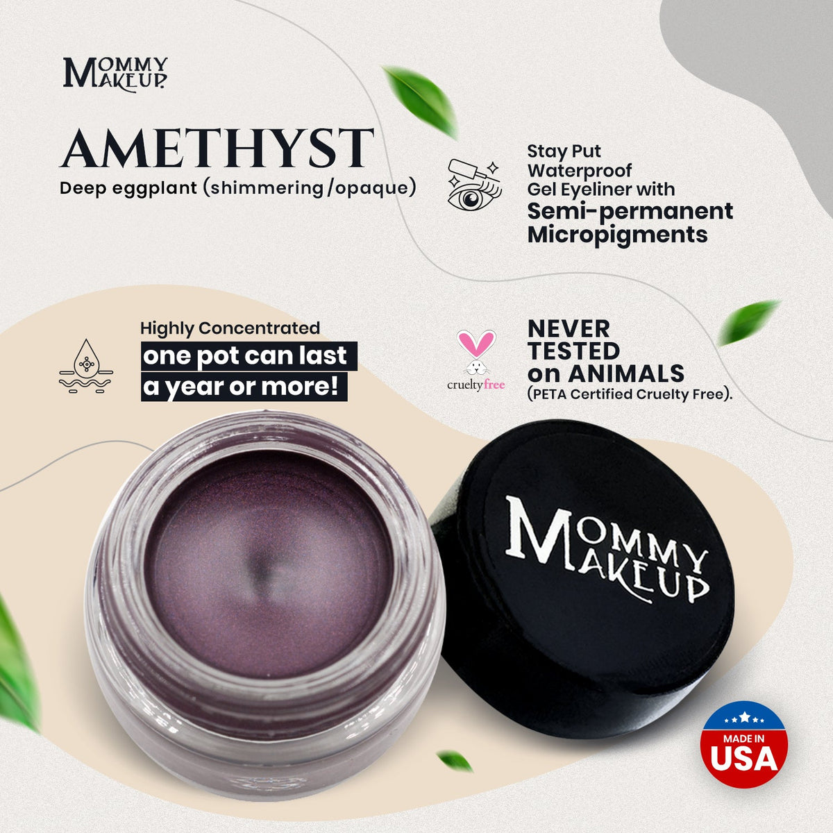 Amethyst Stay Put Waterproof Gel Eyeliner w/ Micropigments