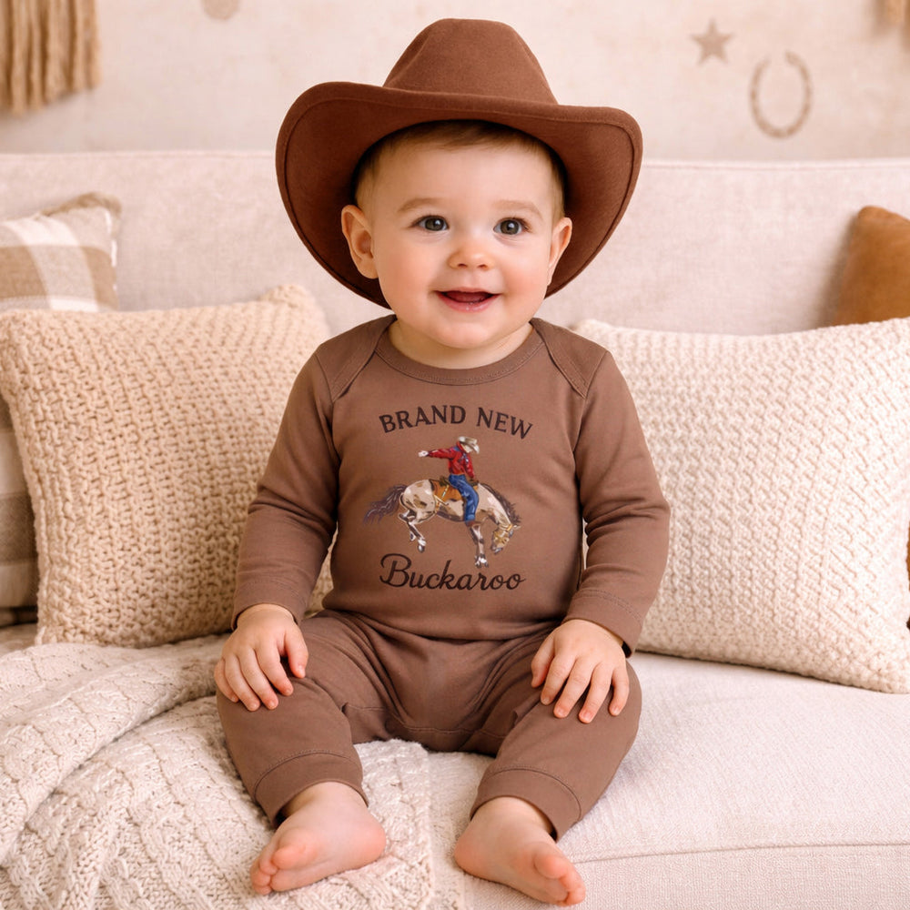 Brand New Buckaroo Baby Boy Western Cowboy Cotton Romper Tesa Babe